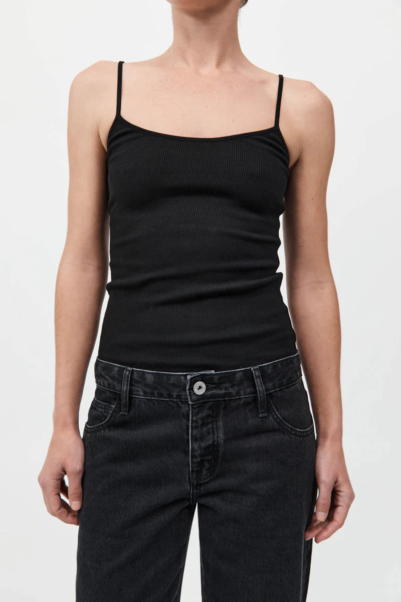 RIB CAMI - BLACK