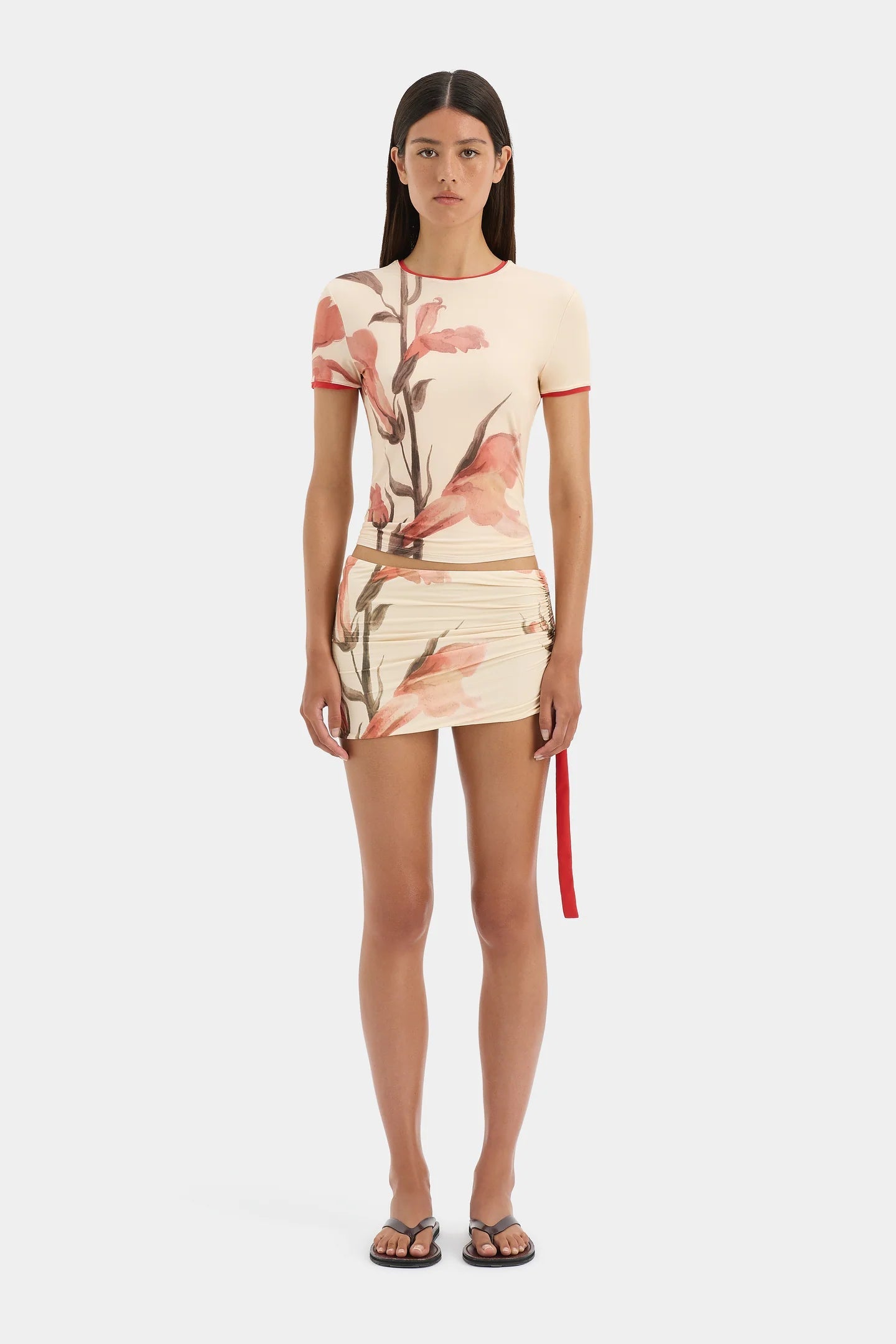 HANA MINI SKIRT - GLADIOLI PRINT
