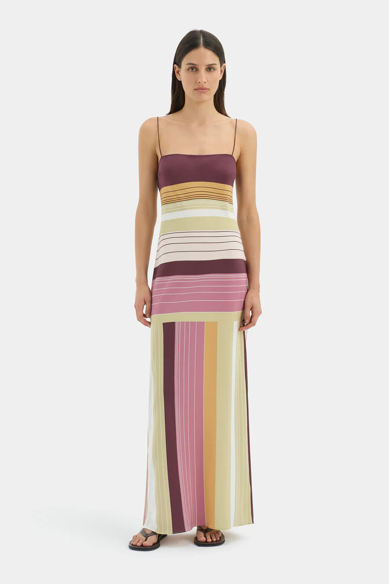 FONTANNA SLIP DRESS - ELISA STRIPE