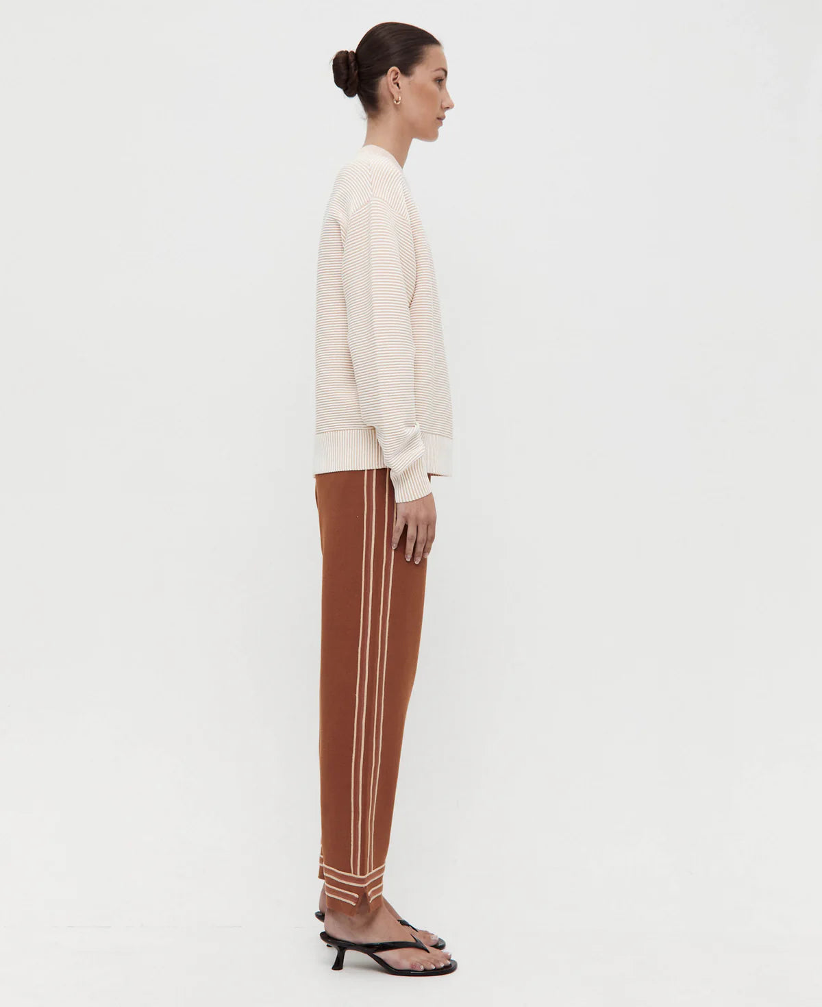 ORGANIC MOTLEY TRACK PANT - SPICE