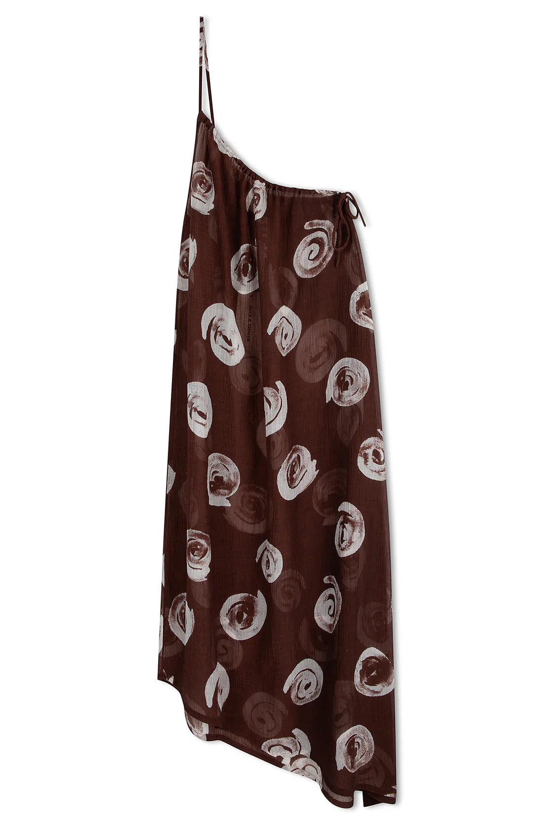 COCOA SWIRL SHEER TEXTURED DRESS - COCOA SWIRL