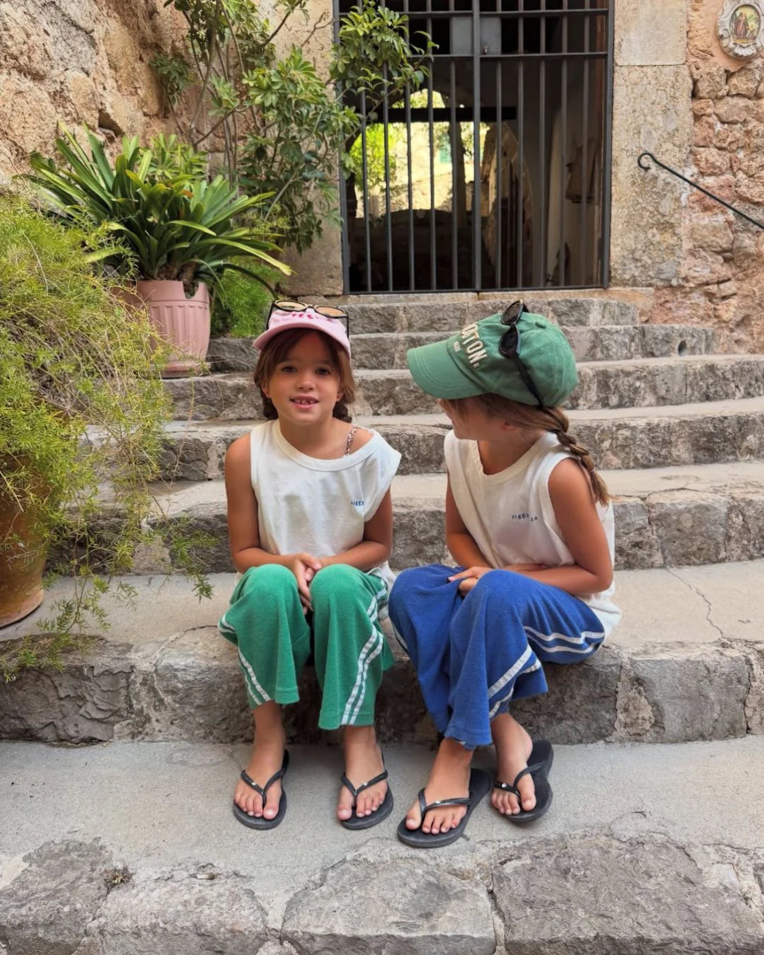 TWIN STRIPE TERRY PANT - BLU