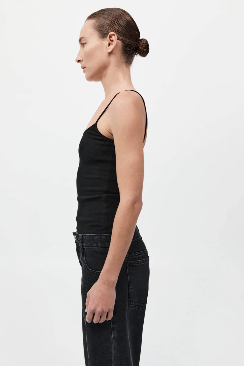 RIB CAMI - BLACK