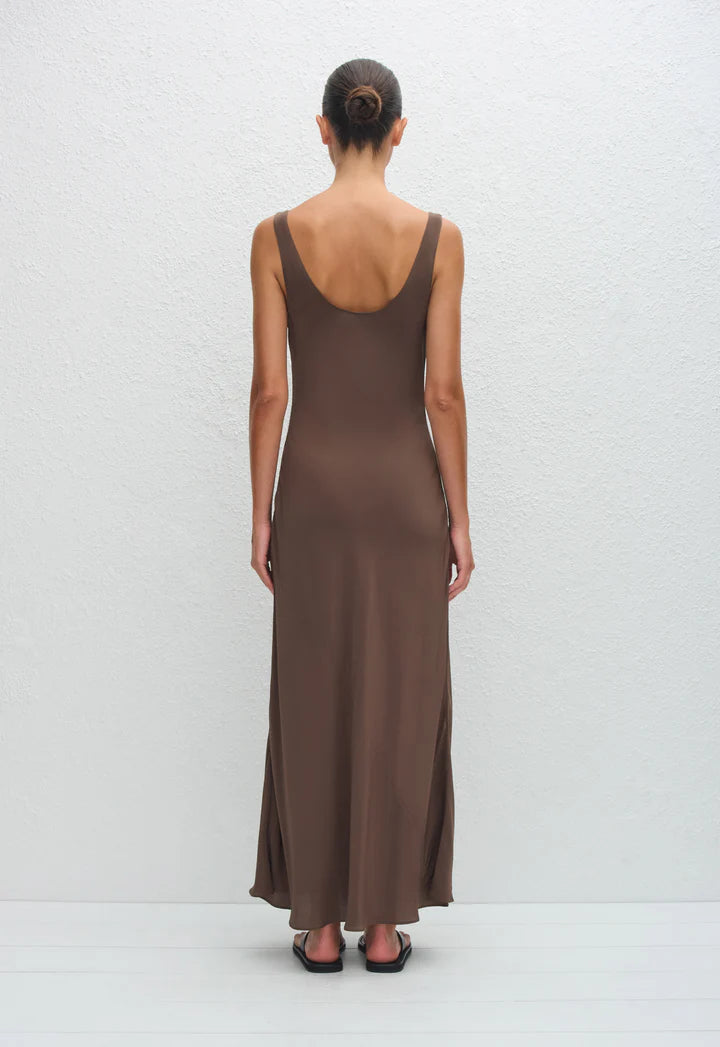 BIAS TANK DRESS - TRUFFLE
