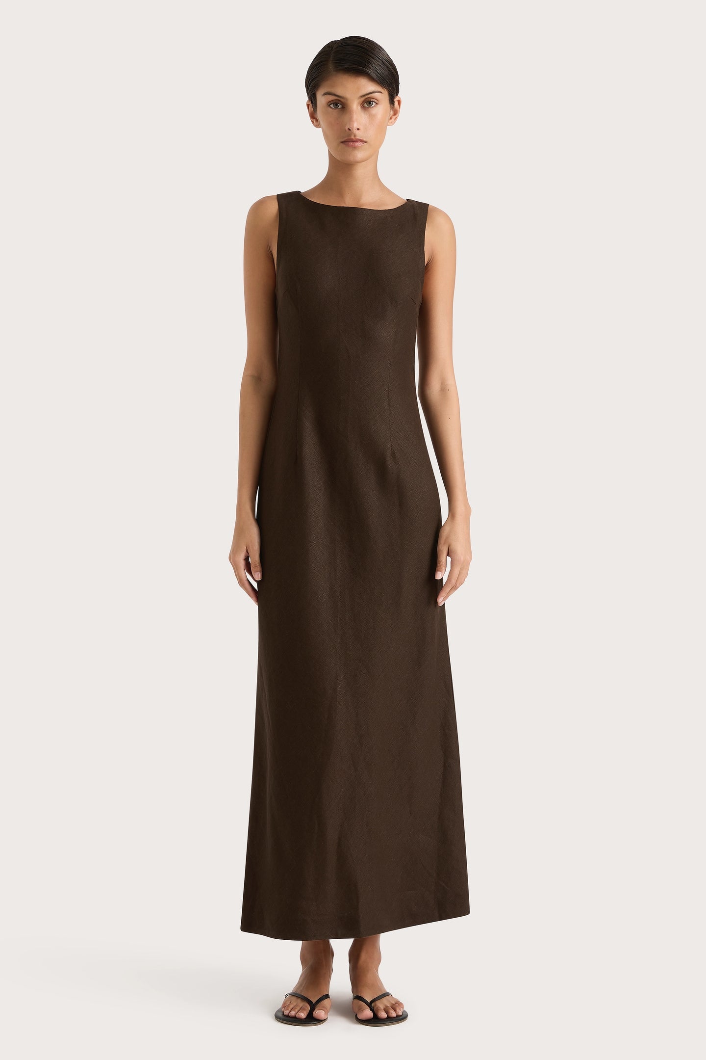 LYDIE MAXI DRESS - COFFEE