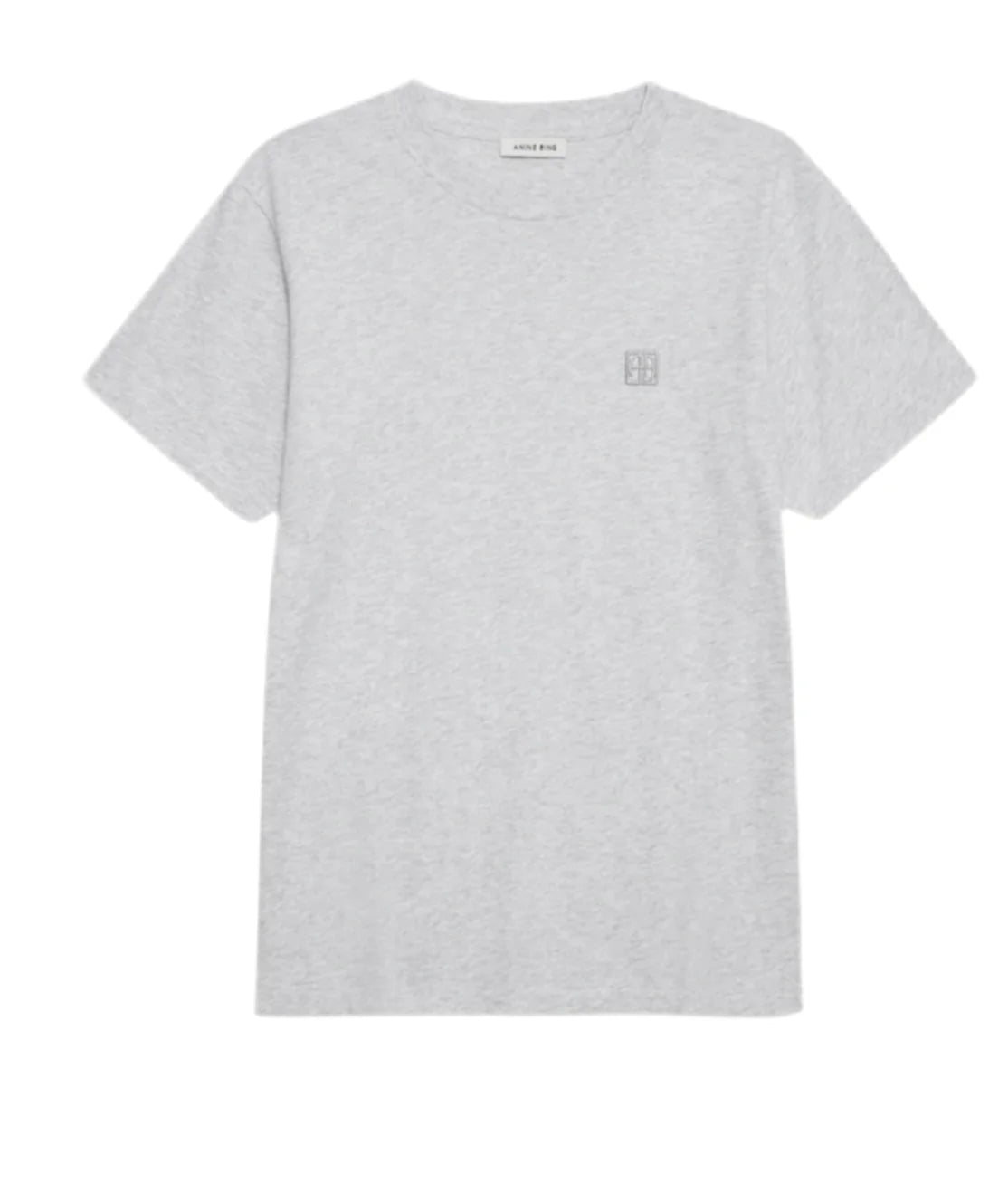 LILI TEE FRAMED MONOGRAM - HEATHER GREY