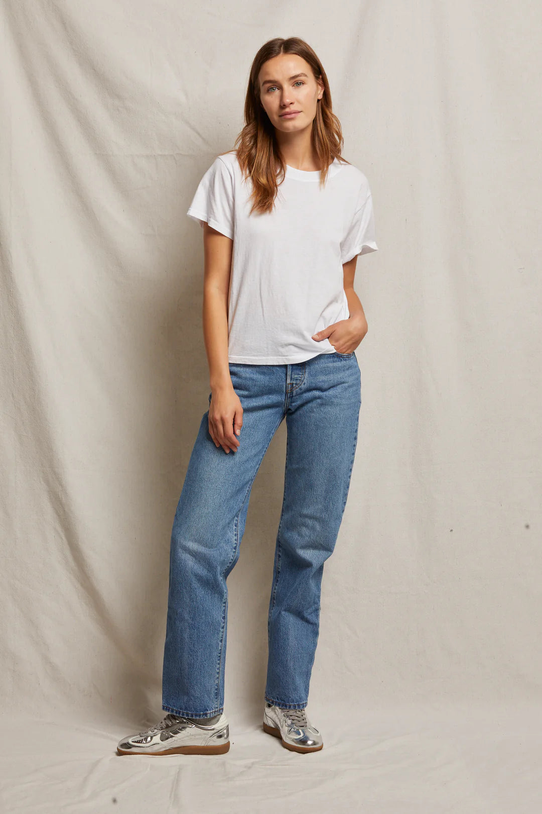 RUBY COTTON BOXY TEE - WHITE 2025