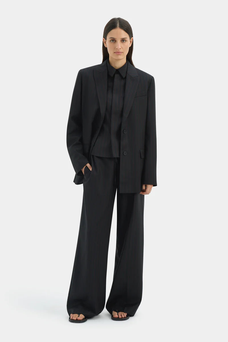 SORRENTINO DRAWSTRING PANT - RED PINSTRIPE