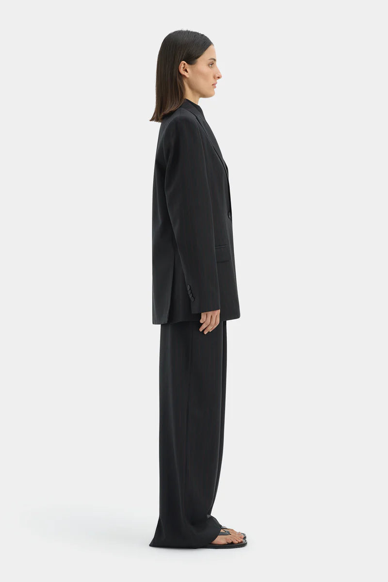 SORRENTINO DRAWSTRING PANT - RED PINSTRIPE