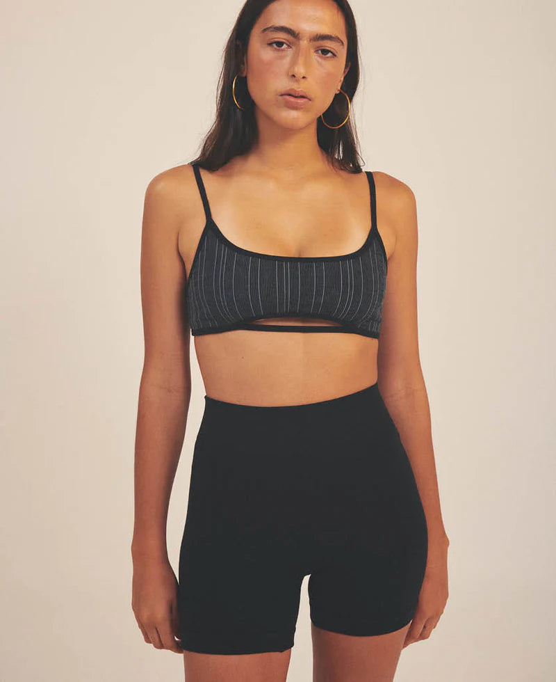 ELBA WOOL BRALET - BLACK