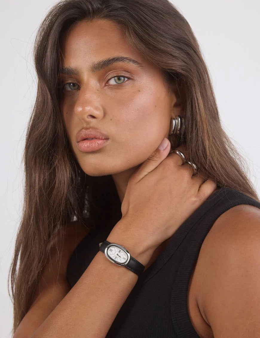 (PRE-ORDER) BRIDGETTE WATCH - SILVER/BLACK