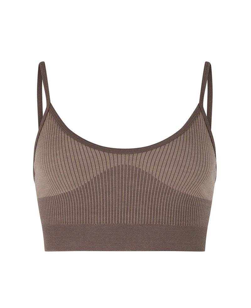 RYO WOOL RIB CROP - MOCHA
