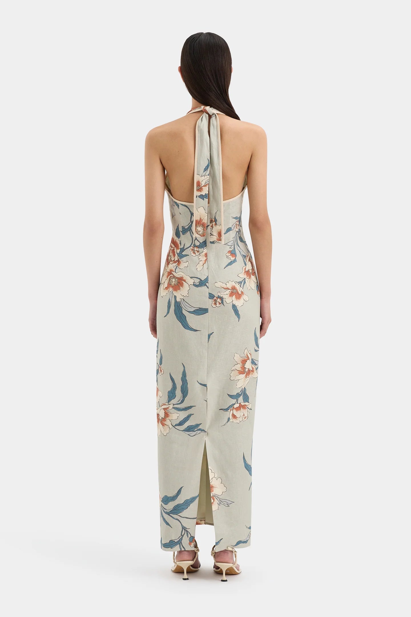 ROISIN HALTER MIDI DRESS - BLOOM FLORAL