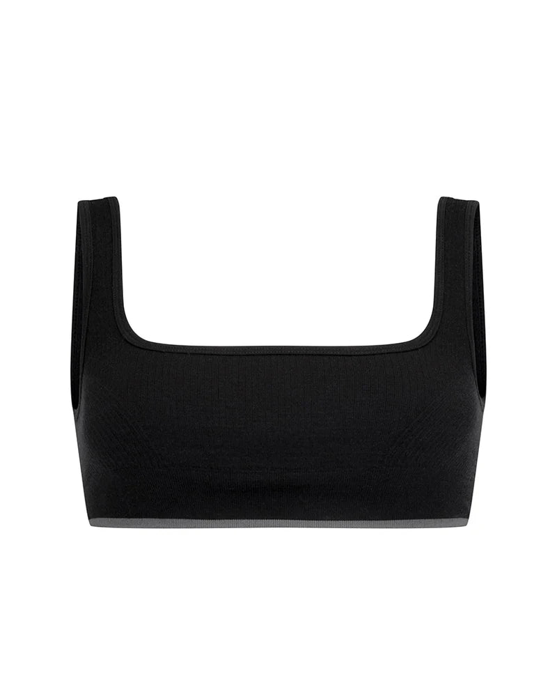 M17 CLASSIC WOOL BRALET - BLACK