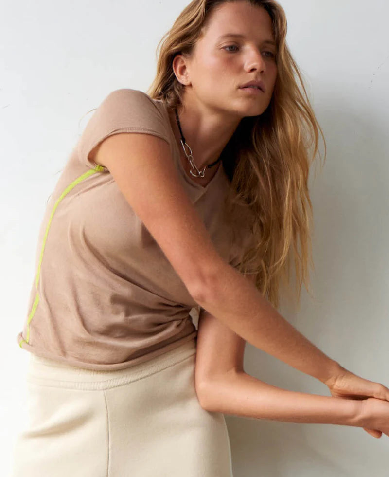 SHEER ESSENTIALS BABY TEE - NATURAL