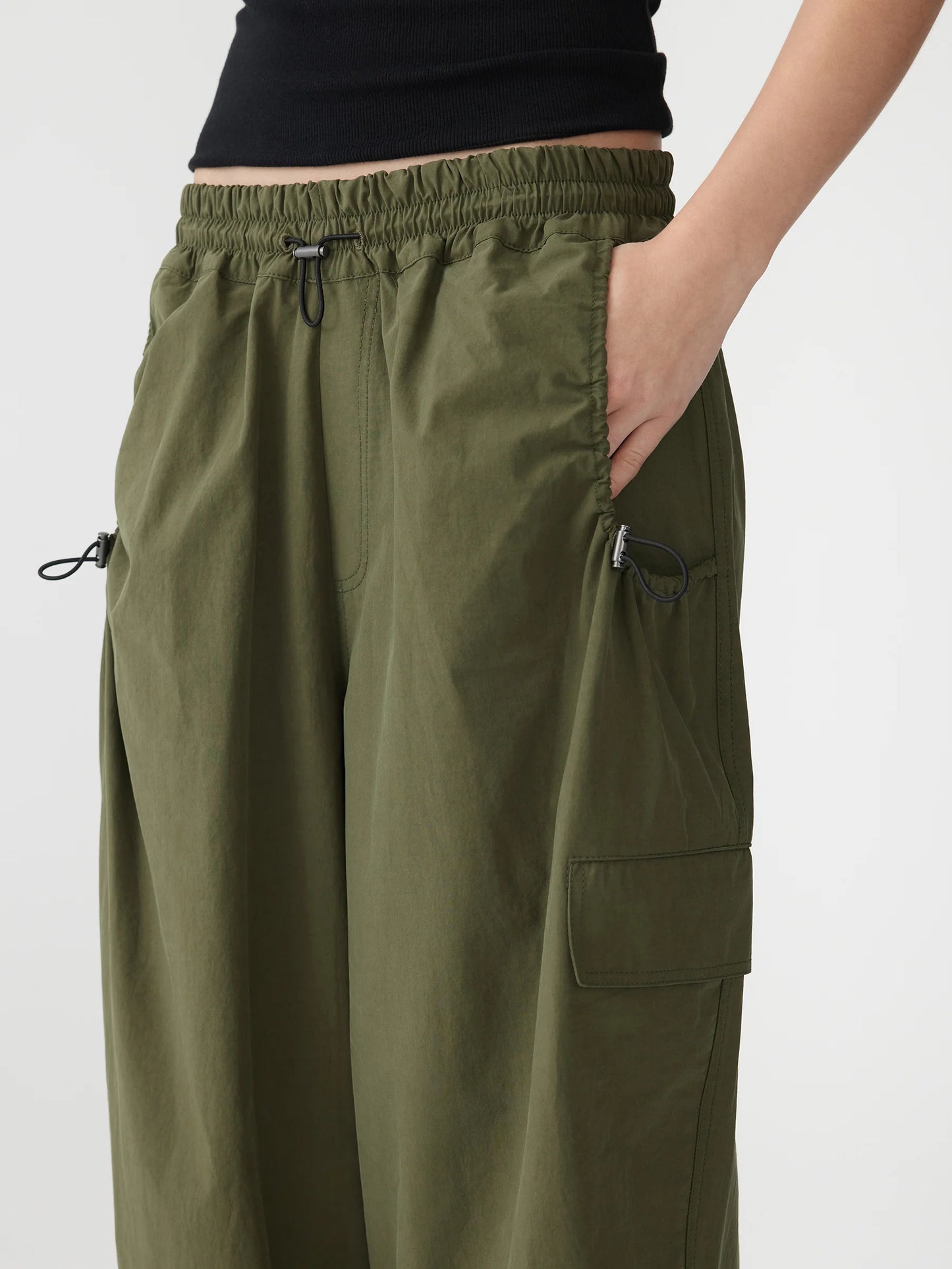 CRUSHED COTTON HIKER PANT - KHAKI