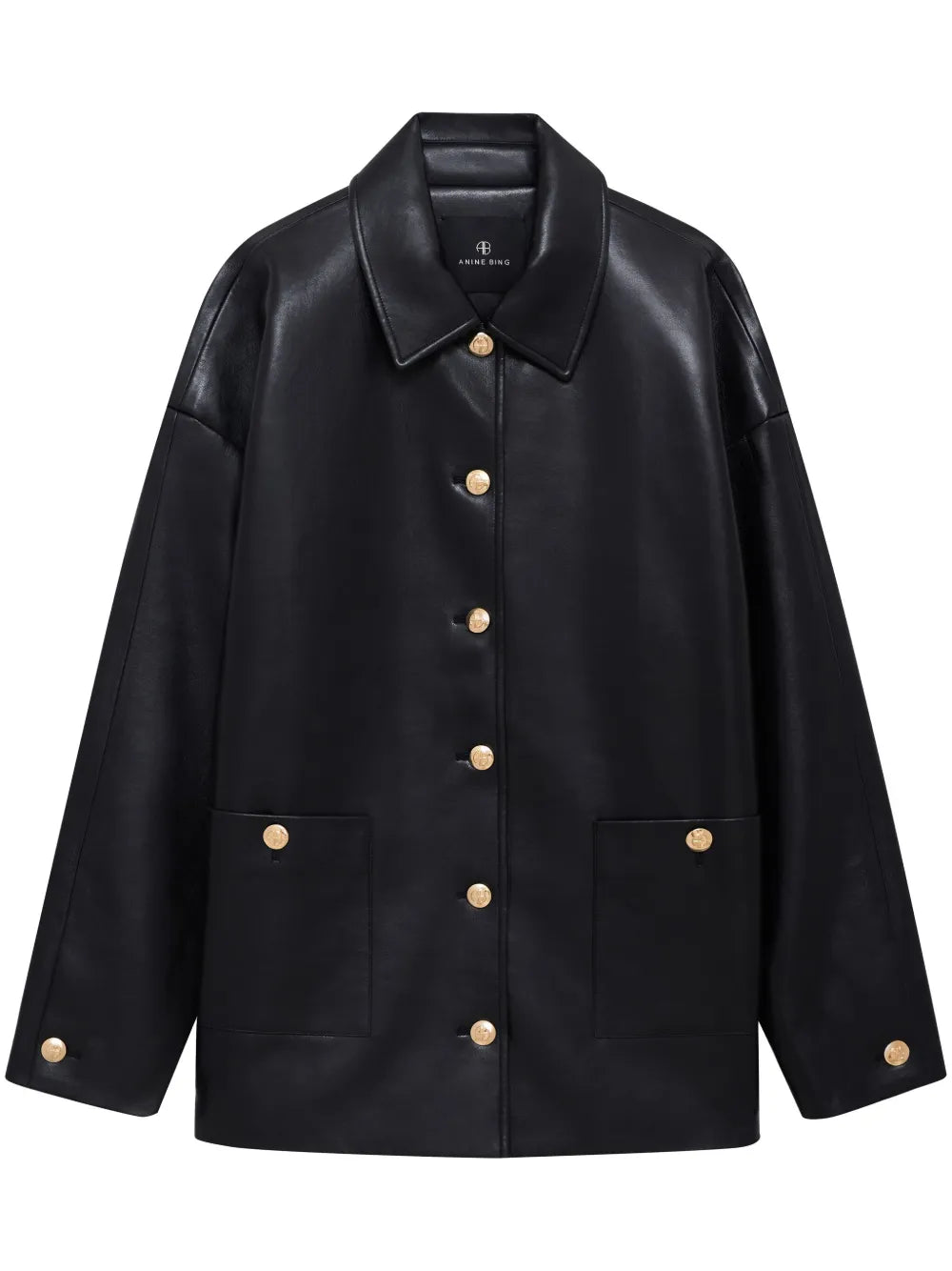 LUCA JACKET - BLACK RECYLCED LEATHER