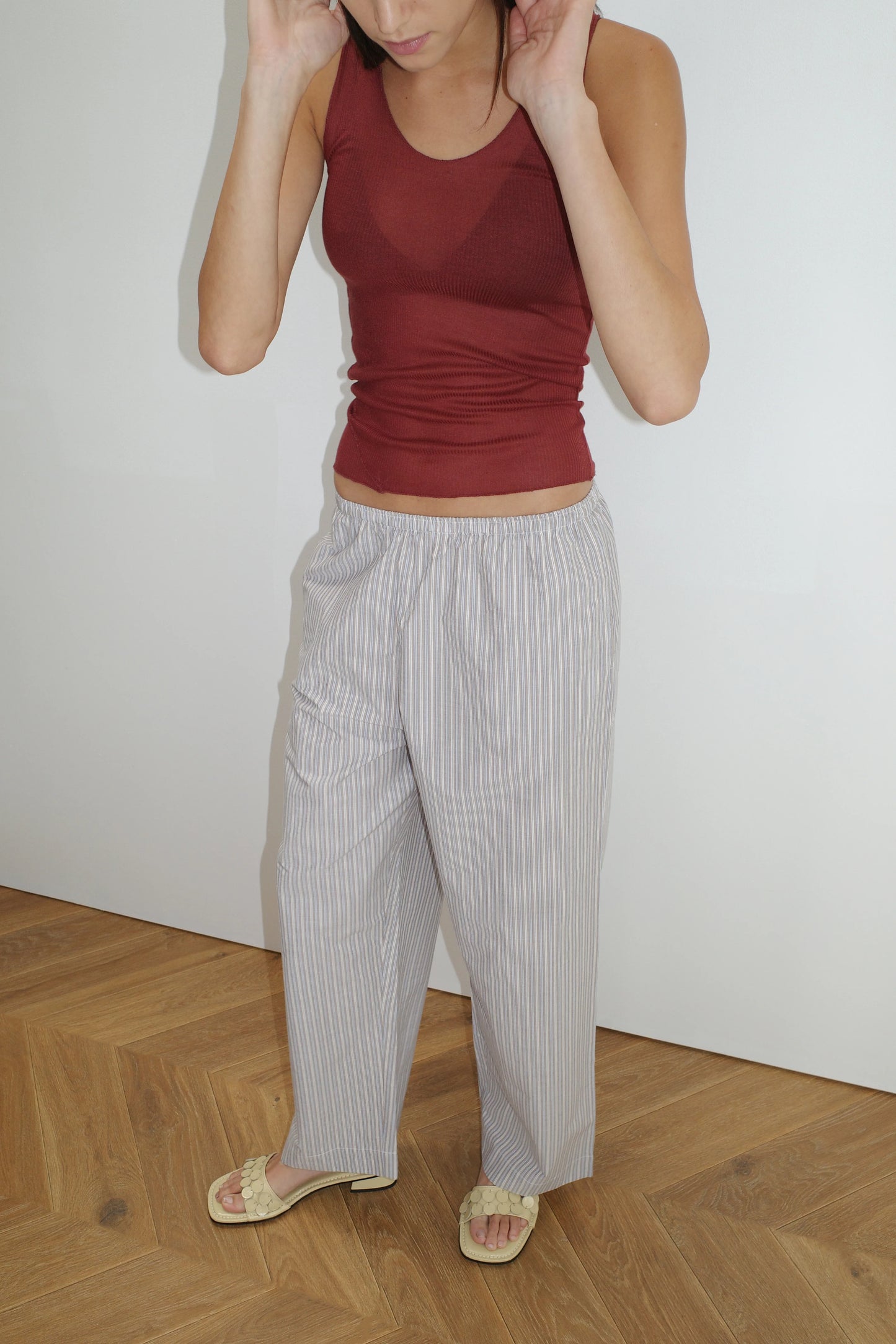 THE EASE TROUSER - SEAS STRIPE