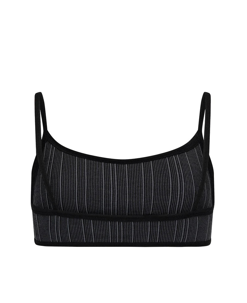 ELBA WOOL BRALET - BLACK