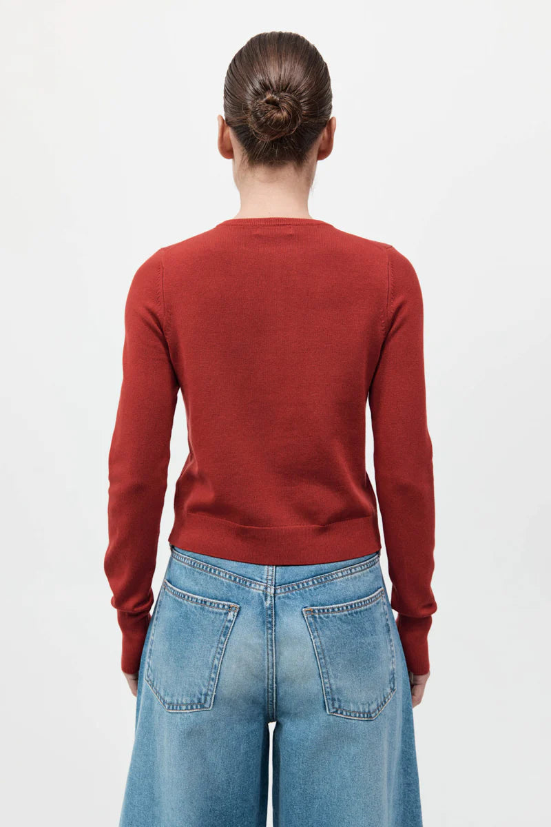 CLASSIC CARDIGAN - ROSSO
