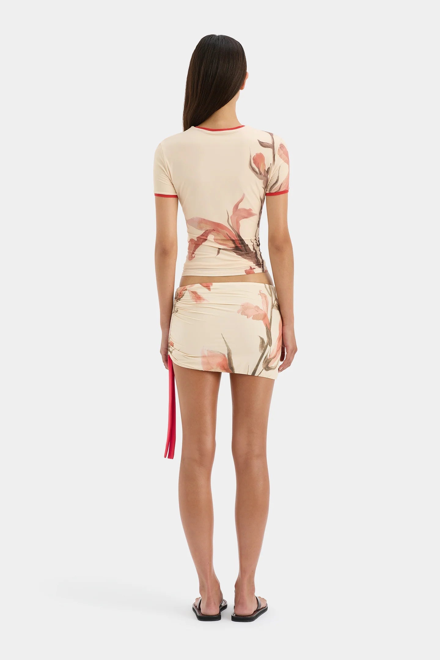 HANA MINI SKIRT - GLADIOLI PRINT