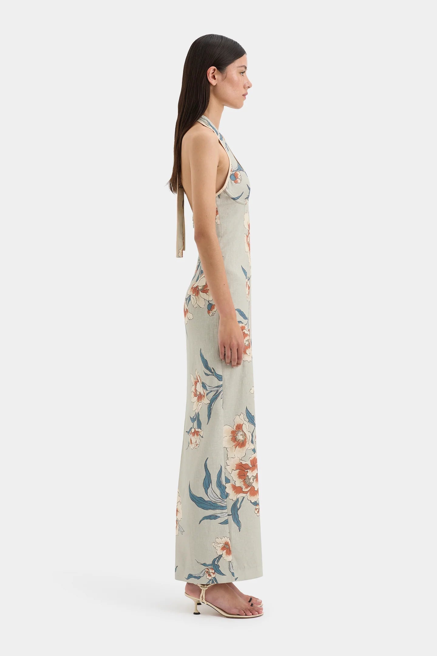 ROISIN HALTER MIDI DRESS - BLOOM FLORAL