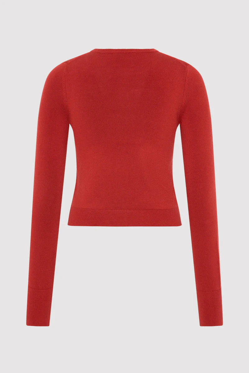 CLASSIC CARDIGAN - ROSSO