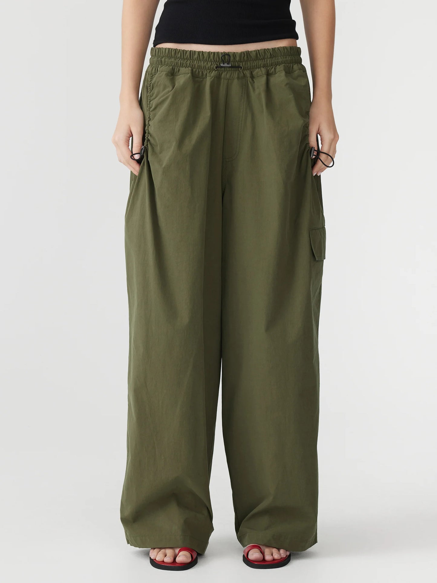 CRUSHED COTTON HIKER PANT - KHAKI