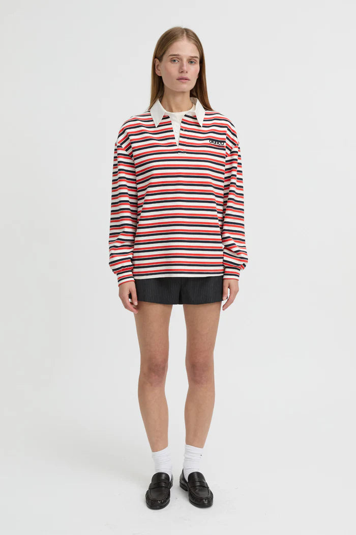 ELLIE POLO TOP - RED