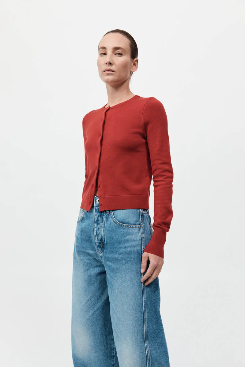 CLASSIC CARDIGAN - ROSSO