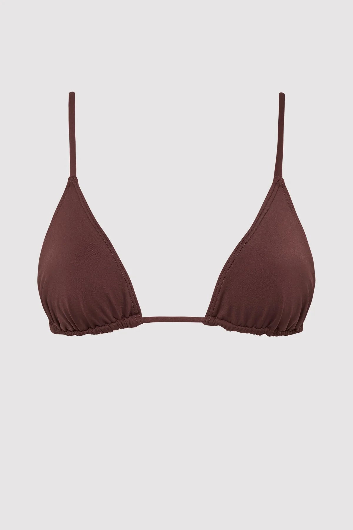 TRIANGLE BIKINI TOP - COCOA
