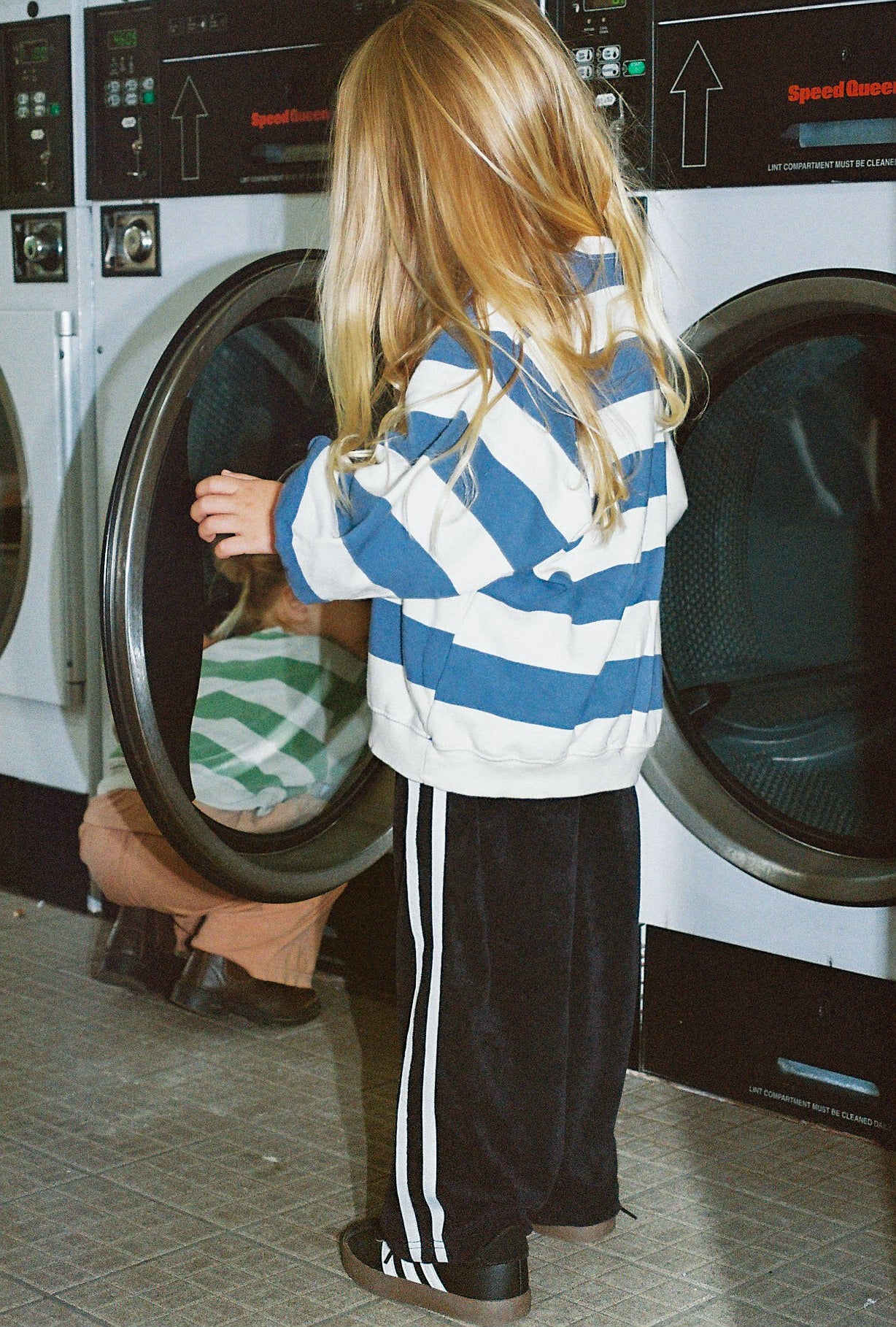 TWIN STRIPE TERRY PANT - PANDA