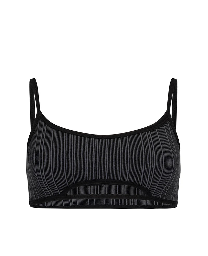 ELBA WOOL BRALET - BLACK