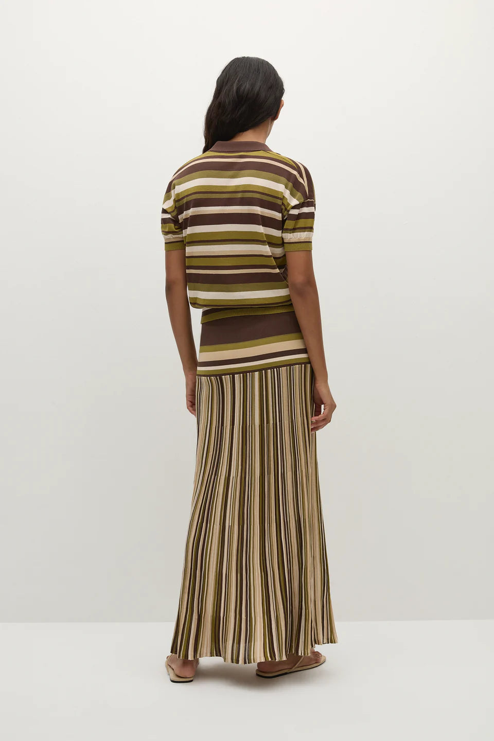 CITARA SKIRT - ESPRESSO PINE STRIPE