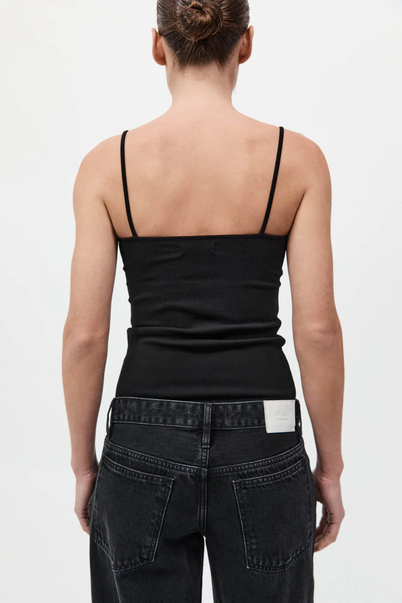 RIB CAMI - BLACK