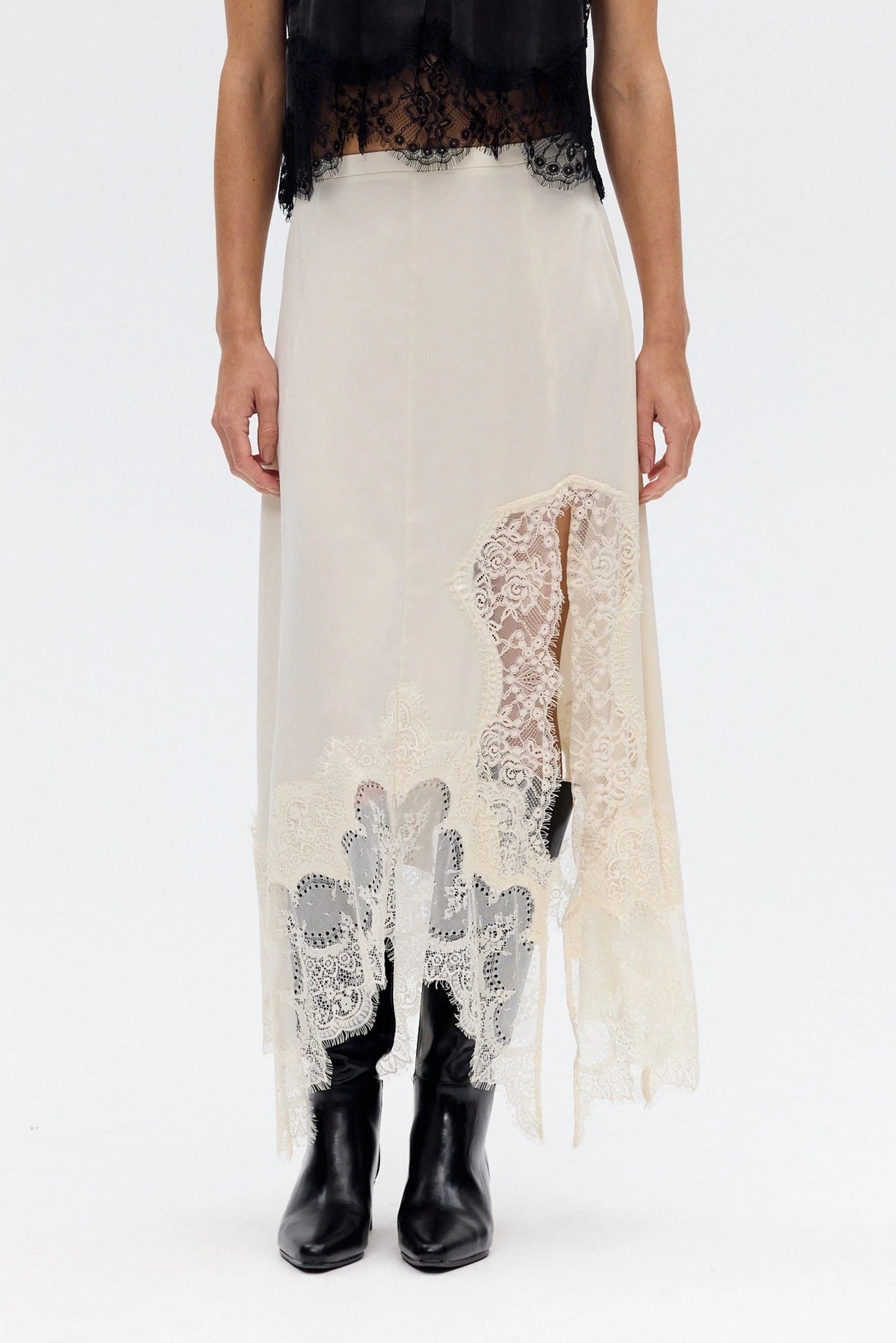 VISIONS LACE SKIRT - BUTTERCREAM