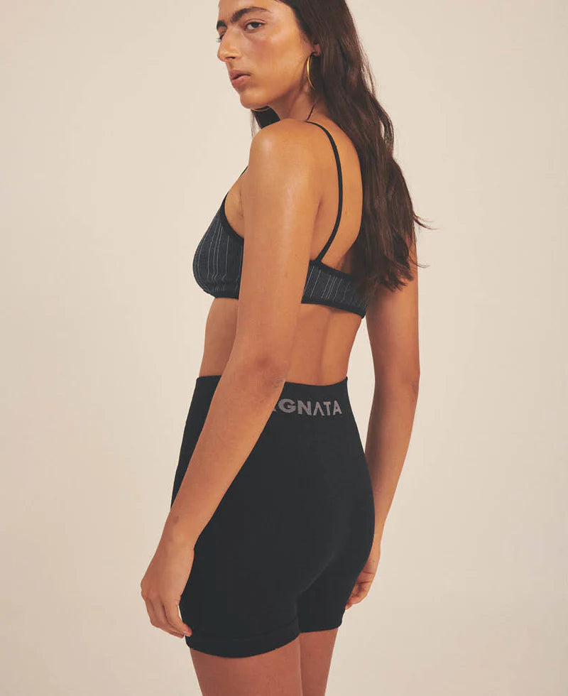 ELBA WOOL BRALET - BLACK