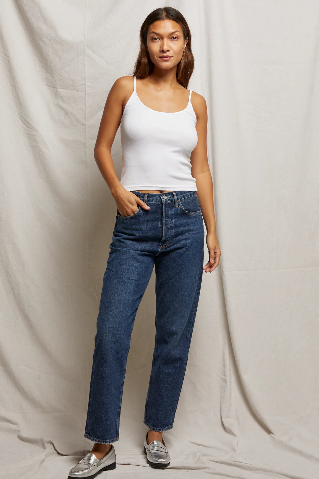 TIFF SPAGHETTI TANK - WHITE
