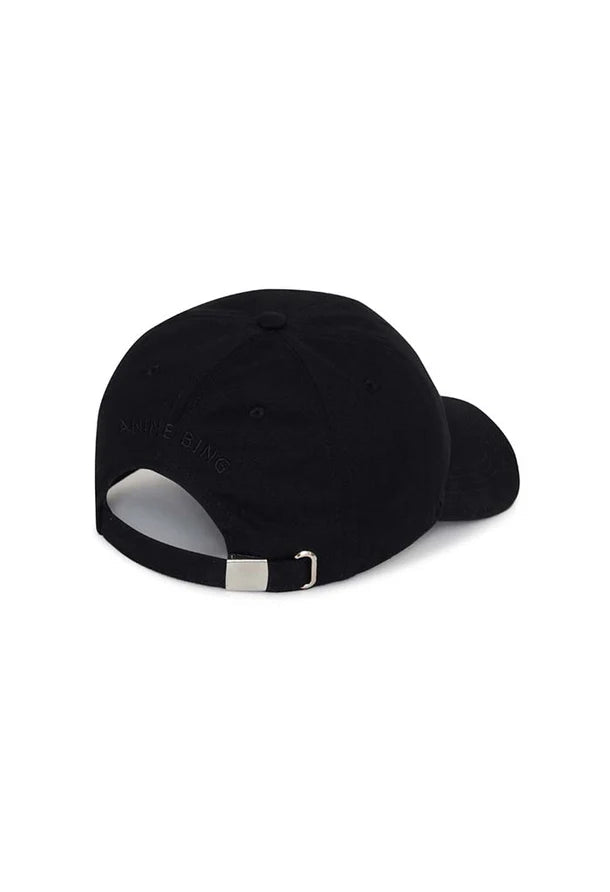 JEREMY BASEBALL CAP FRAMED MONOGRAM - BLACK