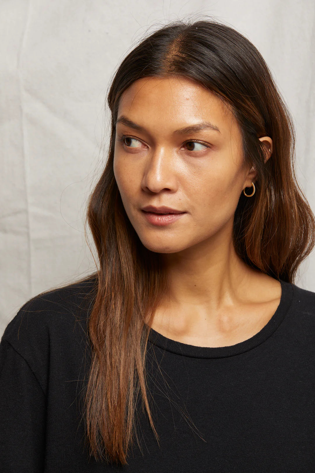 EDDIE OVERSIZED BOXY CREW - TRUE BLACK