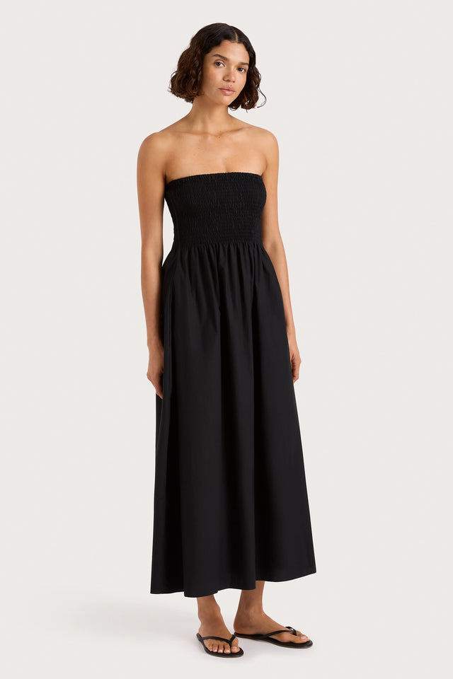 JAMIE MIDI DRESS - BLACK