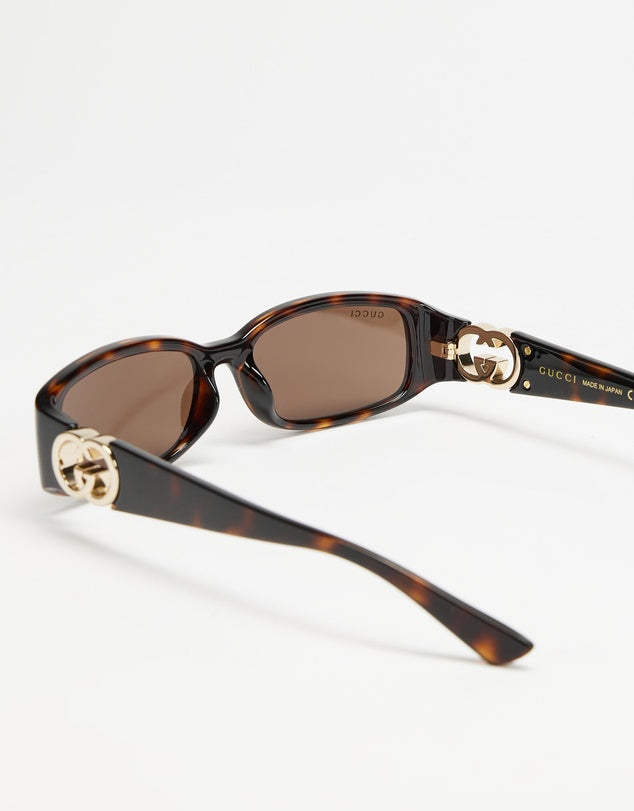 GUCCI RECTANGLE SUNGLASSES GG1661S002 - HAVANA