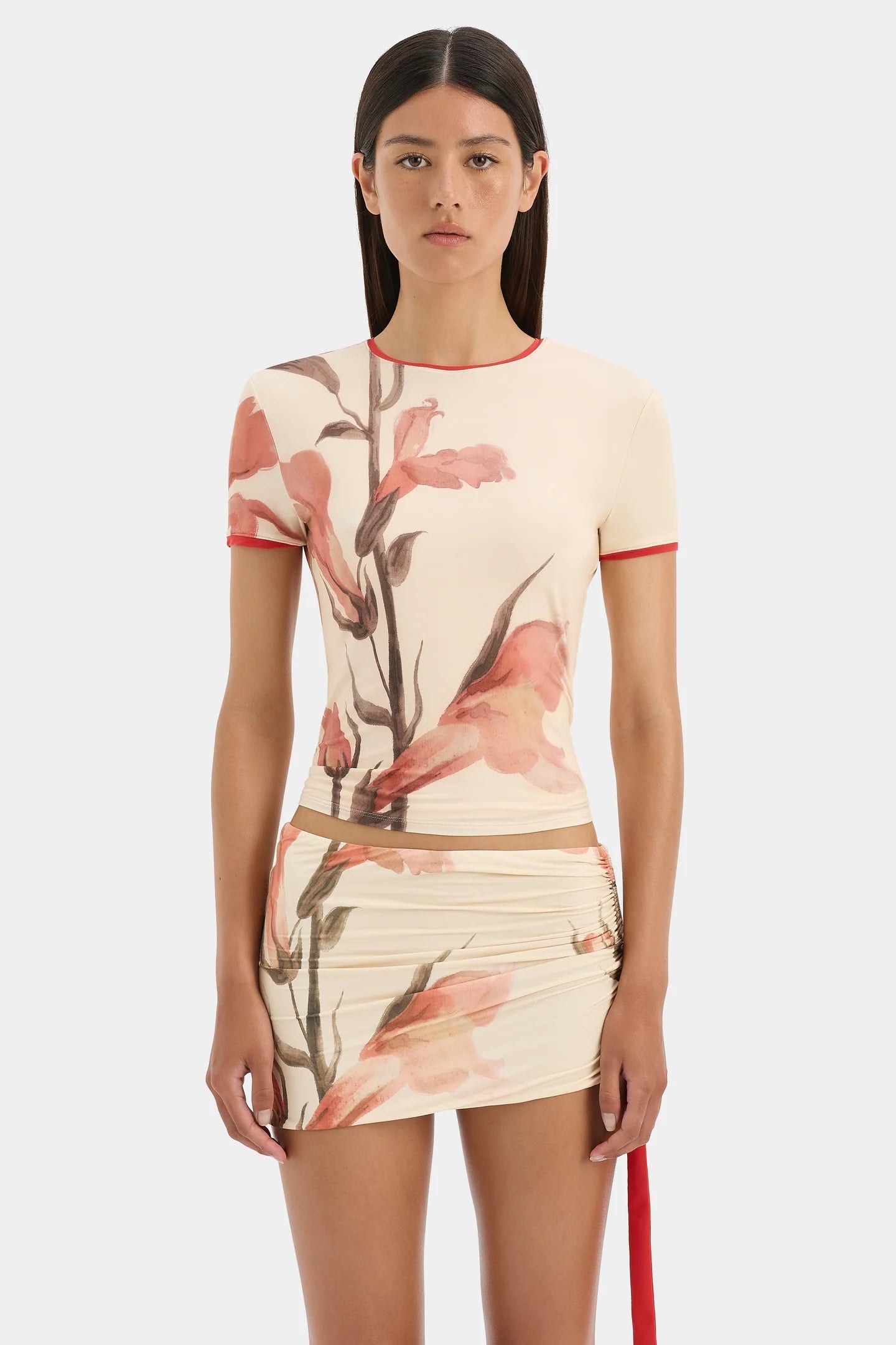 HANA MINI SKIRT - GLADIOLI PRINT