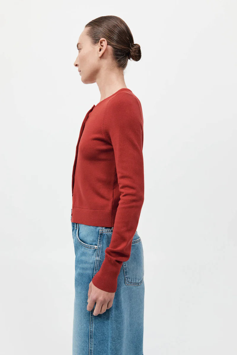 CLASSIC CARDIGAN - ROSSO