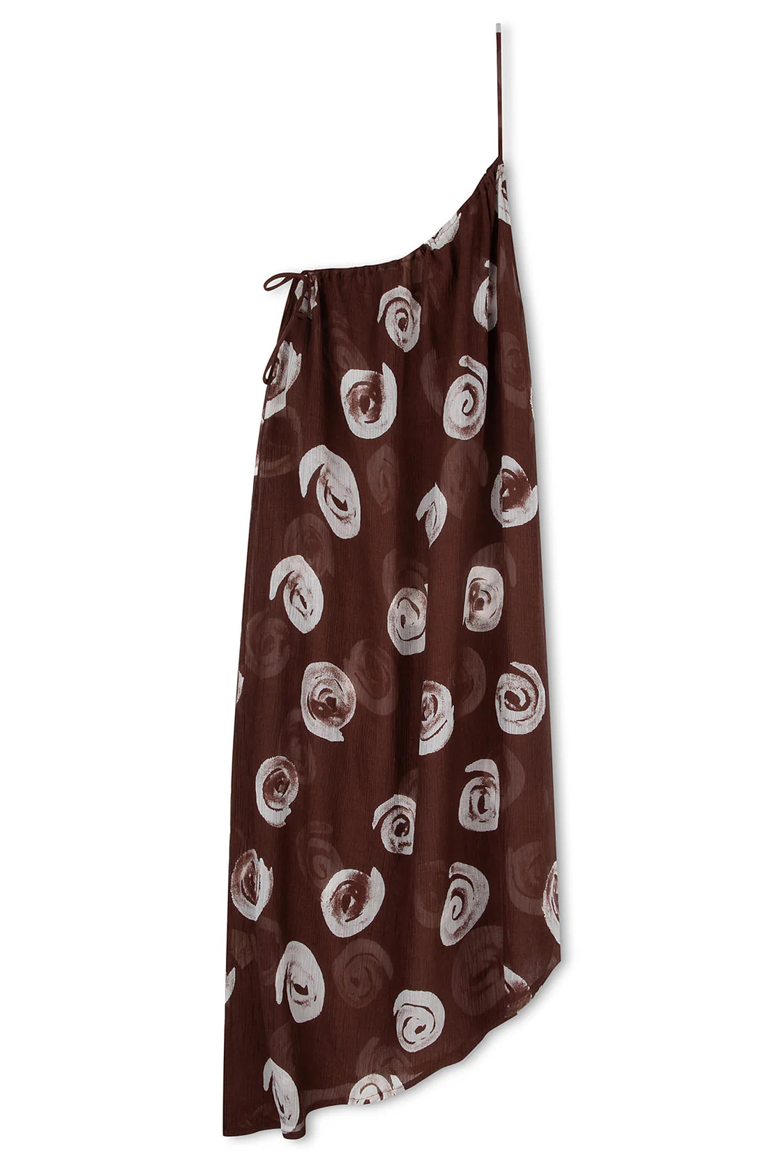 COCOA SWIRL SHEER TEXTURED DRESS - COCOA SWIRL