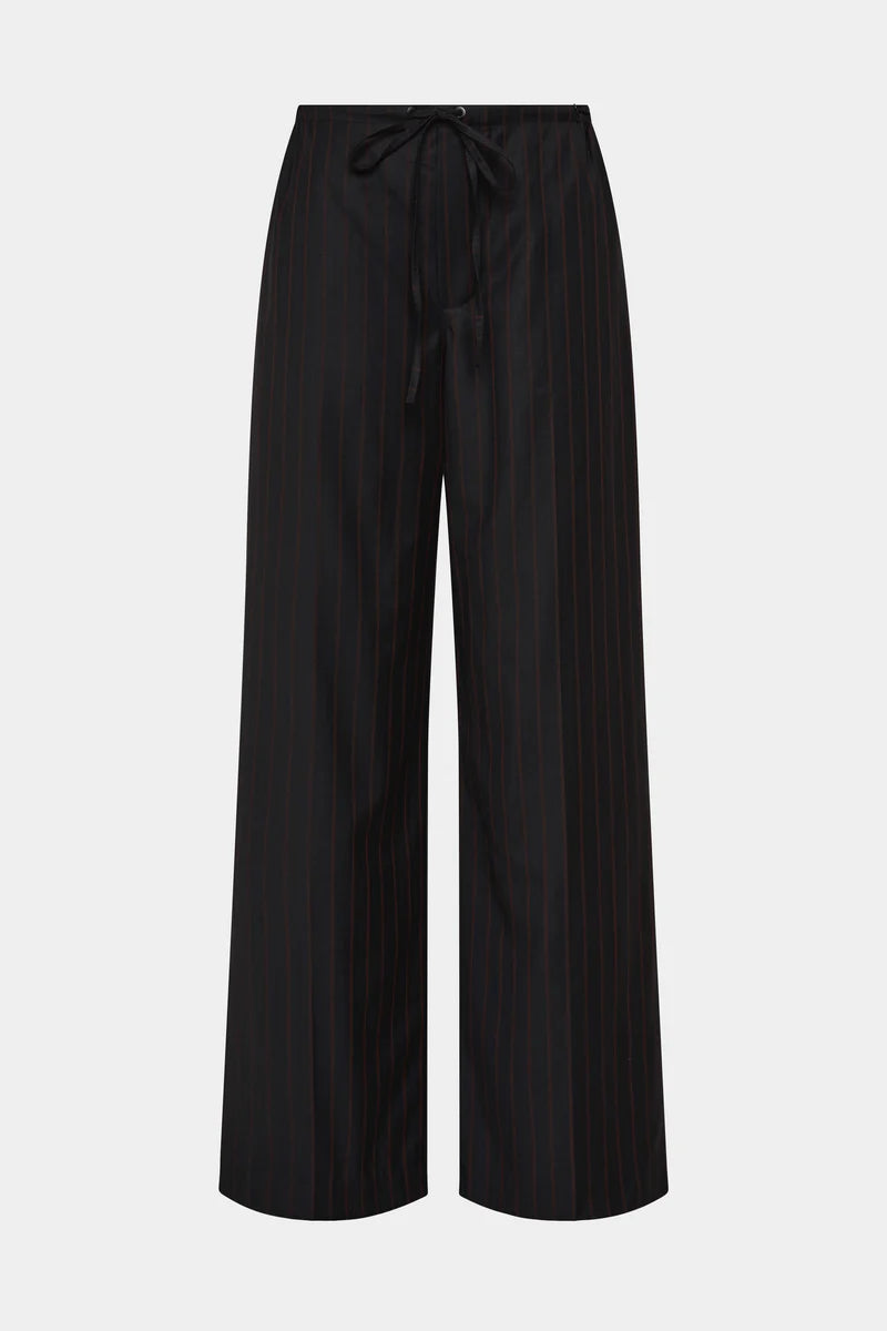SORRENTINO DRAWSTRING PANT - RED PINSTRIPE