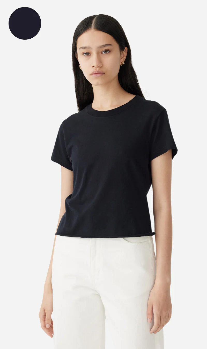 RAW EDGE BABY TSHIRT - BLUE INK