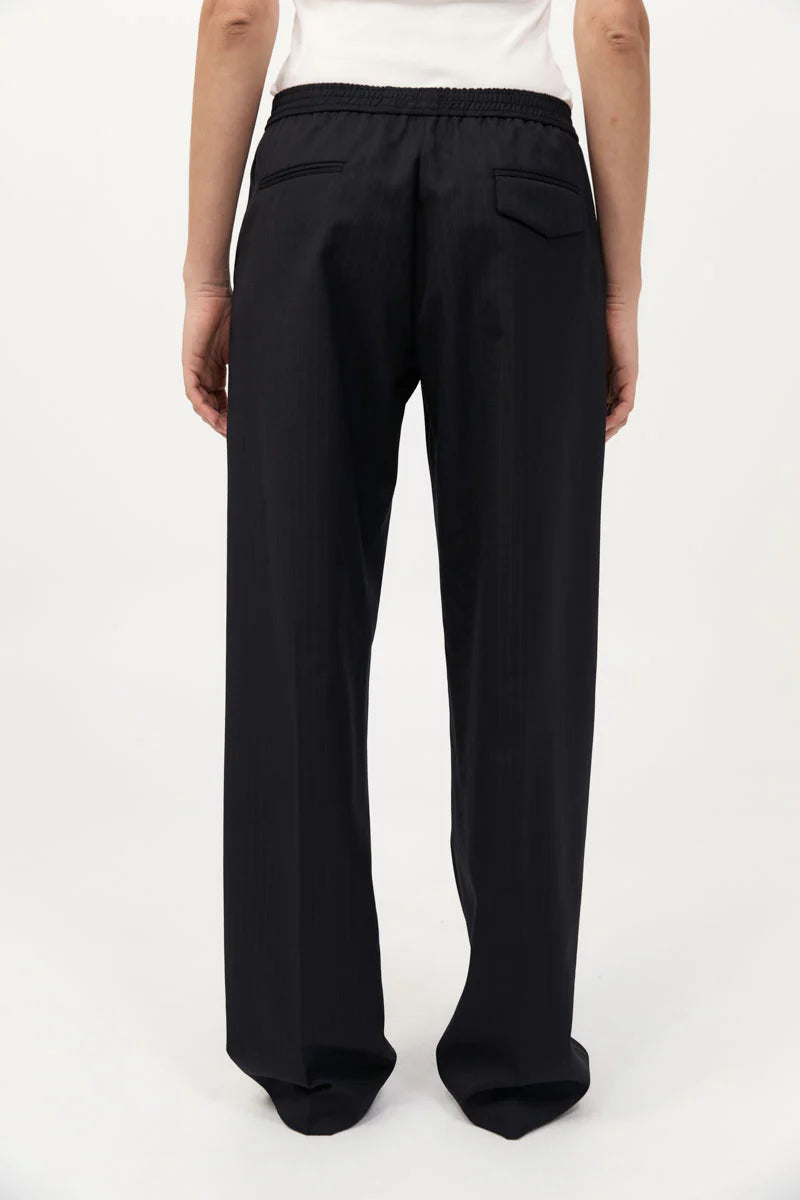 TAILORED ACTIVE PANTS - BLACK PINSTRIPE