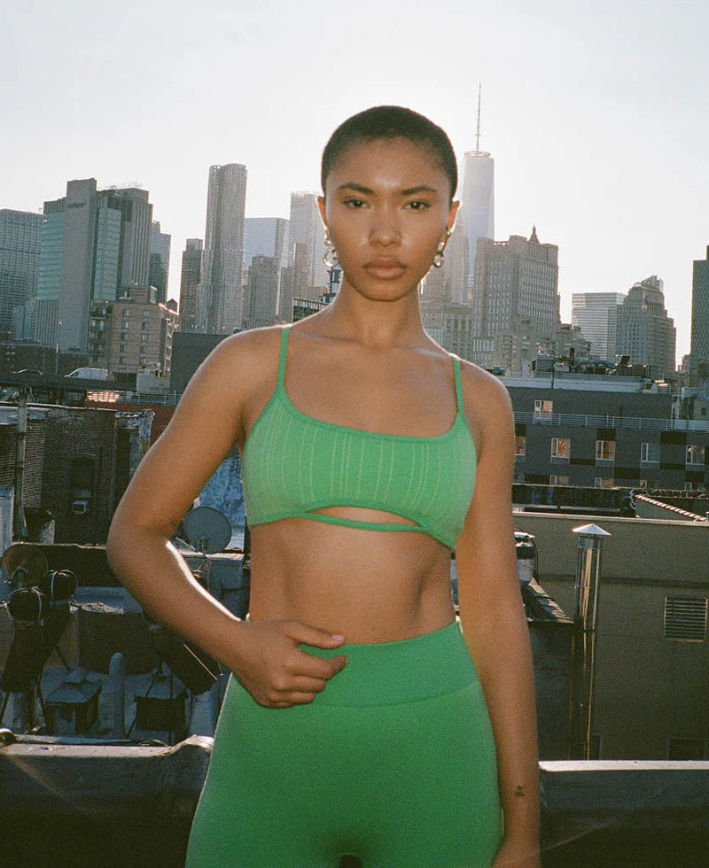 ELBA WOOL BRALET - APPLE