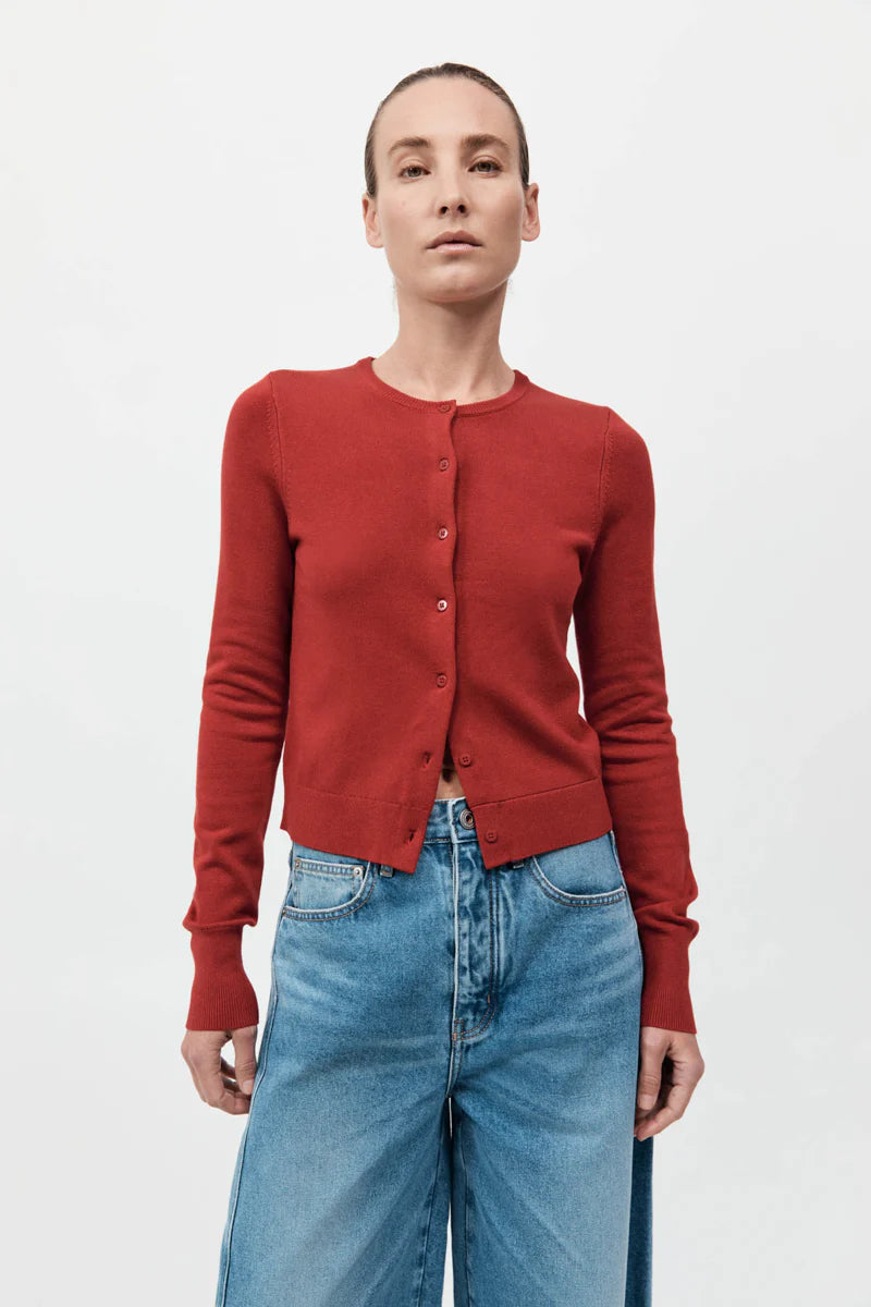 CLASSIC CARDIGAN - ROSSO